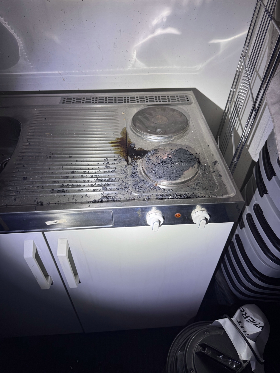 eingeschaltete Herdplatte